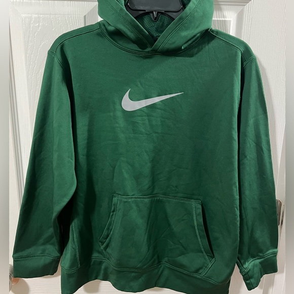 Nike Forest Green Hoodie with Silver Logo - Picture 1 of 6